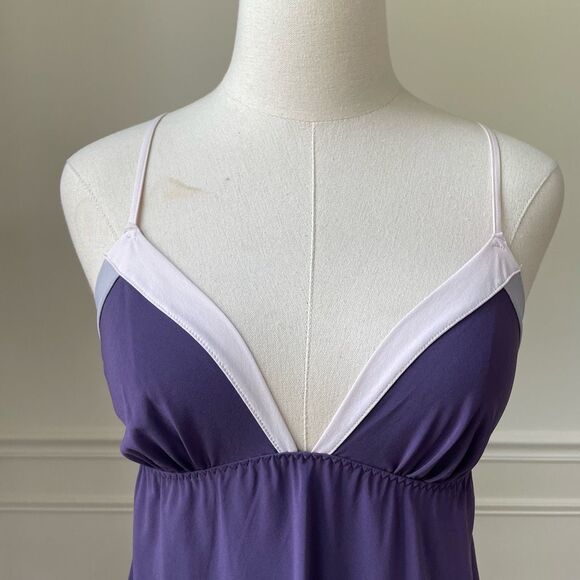 Victoria’s Secret Purple Pink Cross Back Chemise Nightie Lingerie M - Picture 2 of 6
